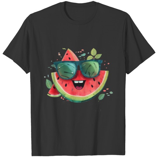Watermelon Funny Summer Fruit Sunglasses Family T Shirts