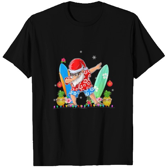 Dabbing Santa Christmas In July Hawaiian Xmas T Shirts