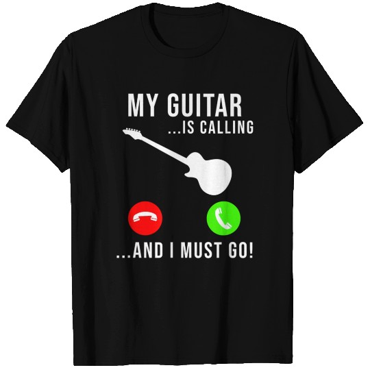 My Guitar Is Calling - Funny Bass Guitar Music T Shirts