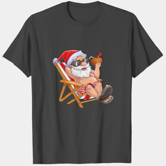 Santa Claus Christmas in July Boys Tropical T Shirts