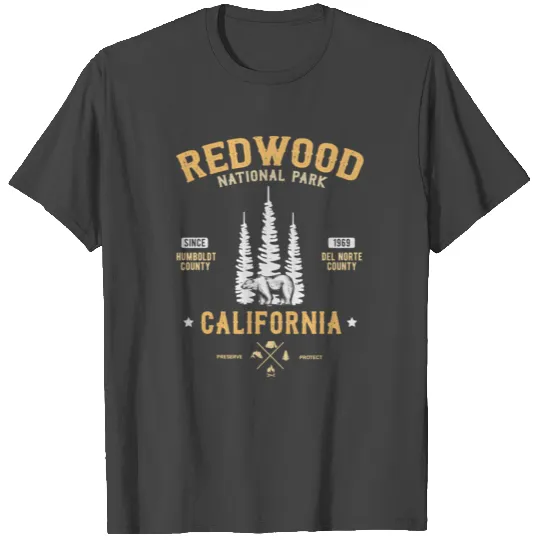 Redwood National Park Redwood Forest Us T Shirts