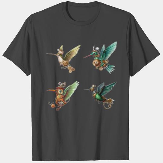 happy flying hummingbird is after a worm clipar T Shirts