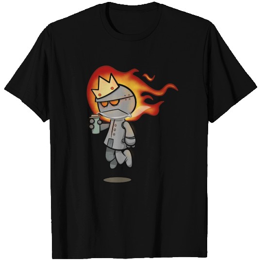 Cute Grumpy Robot King T Shirts