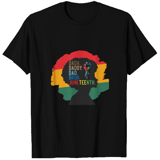 Dada Daddy Dad Bruh Retro Juneteenth Fathers Day T Shirts