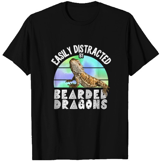 Easily Distracted By Bearded Dragons Reptile T Shirts