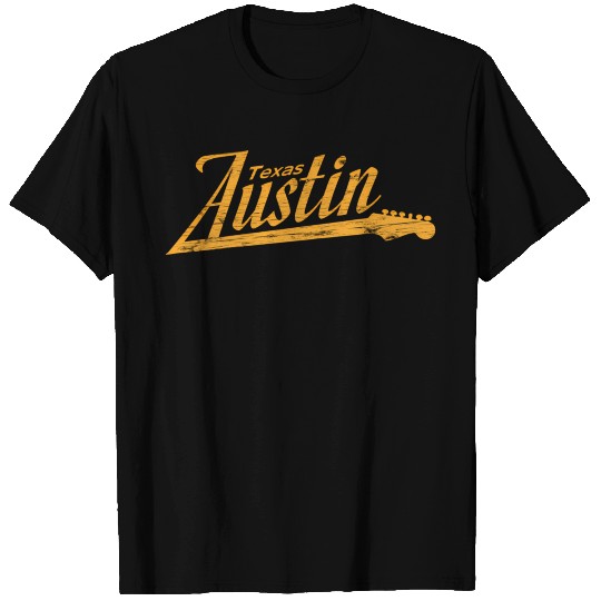 Austin Texas Guitar Neck T Shirts