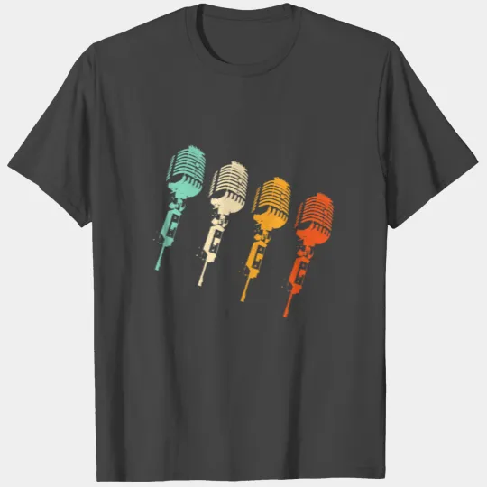 Vintage Microphone Cool Retroinger Gif T Shirts