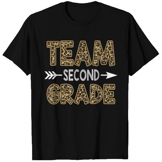 Team Second Grade Leopard 2nd Grade Back To T Shirts
