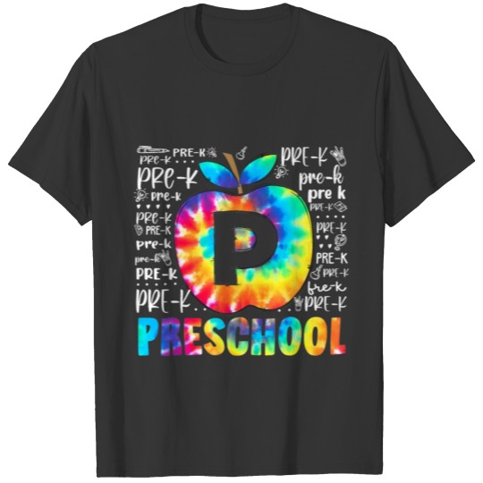 Team Preschool Typography Tie Dye Back To School T Shirts