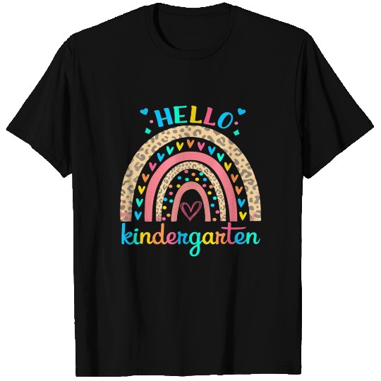 Hello Kindergarten Rainbow Heart For Teachers T Shirts