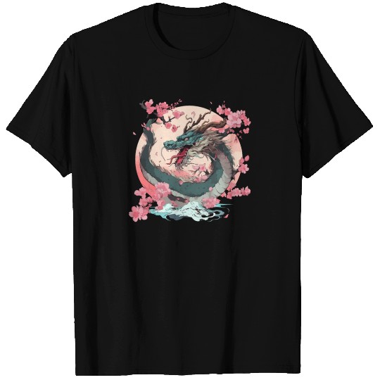 Retro Japanese Dragon Manga Cool Chinese Dragon T Shirts