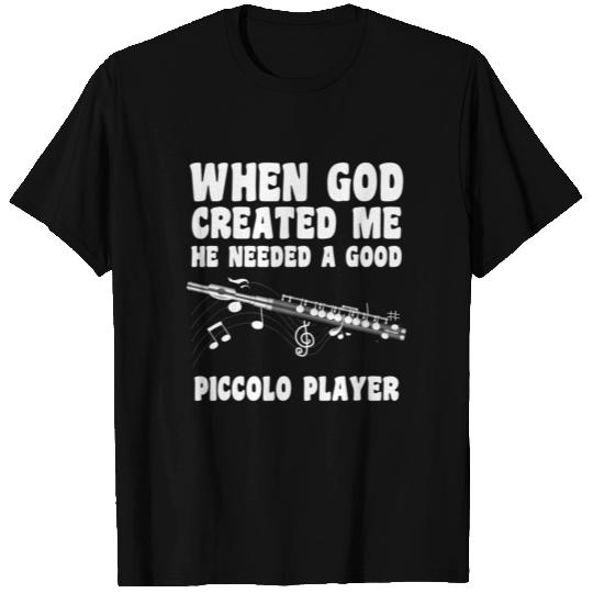 Piccolo Flute Player Instrument Musician Flute T Shirts