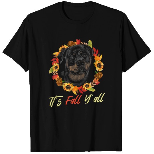Rottweiler Autumn Leopard Pumpkin Dog Lover T Shirts