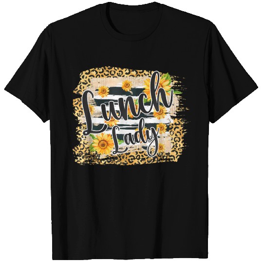 Leopard Sunflower Lunch Lady First Day Back To T Shirts