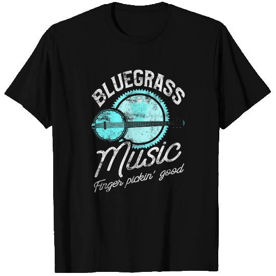 Bluegrass Music Guitar Player and Funny Banjo T Shirts