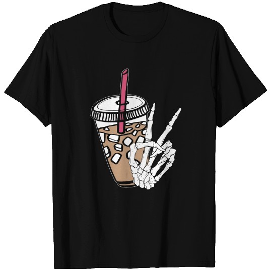 Valentine Coffee eleton Peace Hand Latte Iced T Shirts