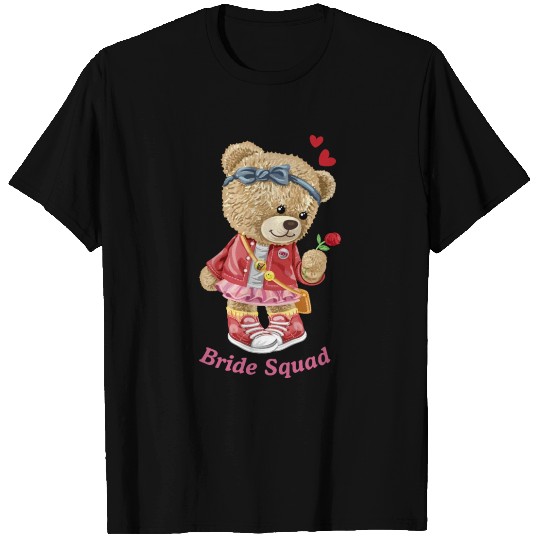 Bride Squad cute bear T Shirts