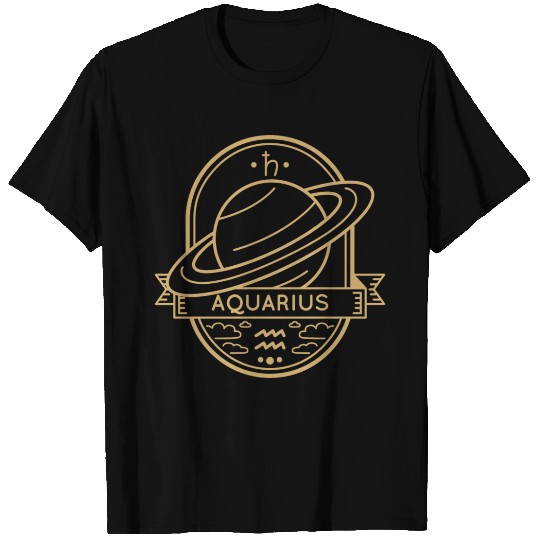 Aquarius Gold Planet Sigil T Shirts