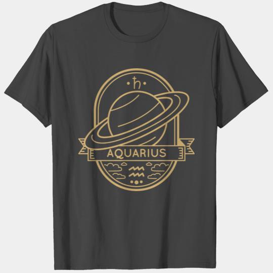 Aquarius Gold Planet Sigil T Shirts