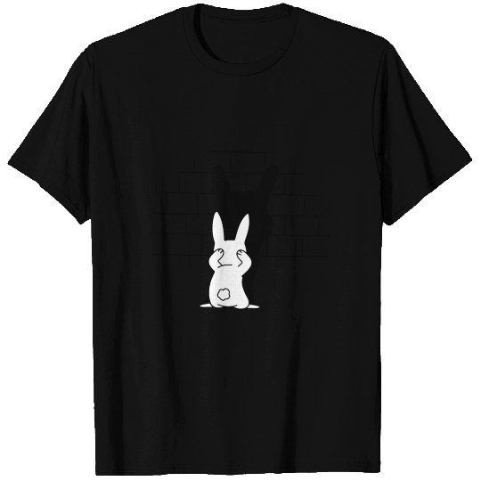 Rabbit Hand Shadow Rock And Roll Bunny T Shirts