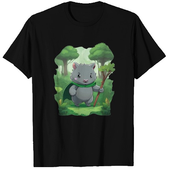 Wombat Hero - Green Cape Wombat T Shirts
