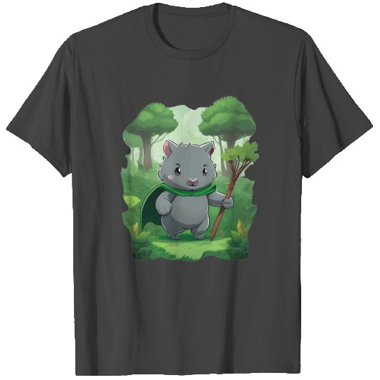 Wombat Hero - Green Cape Wombat T Shirts