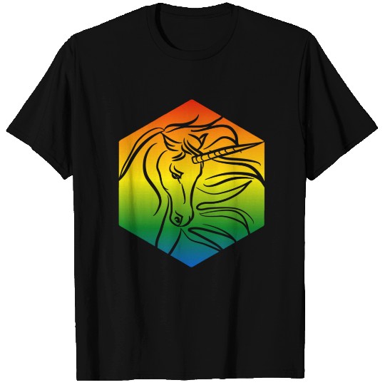 Rainbow Unicorn Silhouette | TTRPG Pride T Shirts