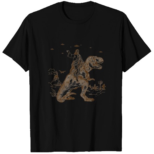 Jesus Riding a Dinosaur Perfect Gift T Shirts