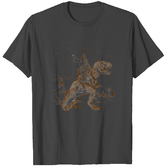 Jesus Riding a Dinosaur Perfect Gift T Shirts
