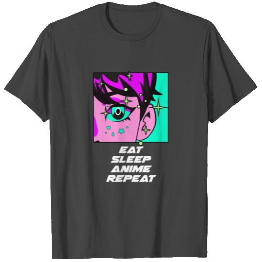 Eat Sleep Anime Repeat Manga Funny Japanese Animat T Shirts