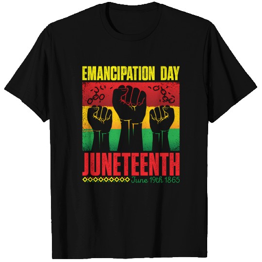 Ecipation Day 1865 African American Juneteenth Fla T Shirts