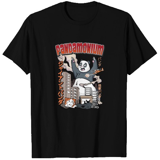 Pandemonium Panda Giant Attacking T Shirts