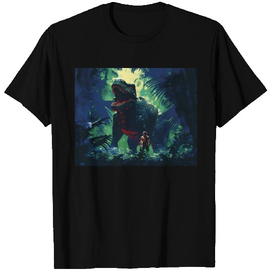 T Shirts viglomir Tyrannosaurus Rex next to a v