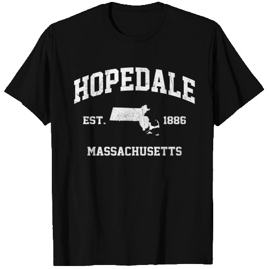 Hopedale Massachusetts Ma State Athletic Style T Shirts