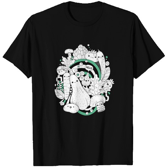 Cute Vegetable doodle kawaii T Shirts