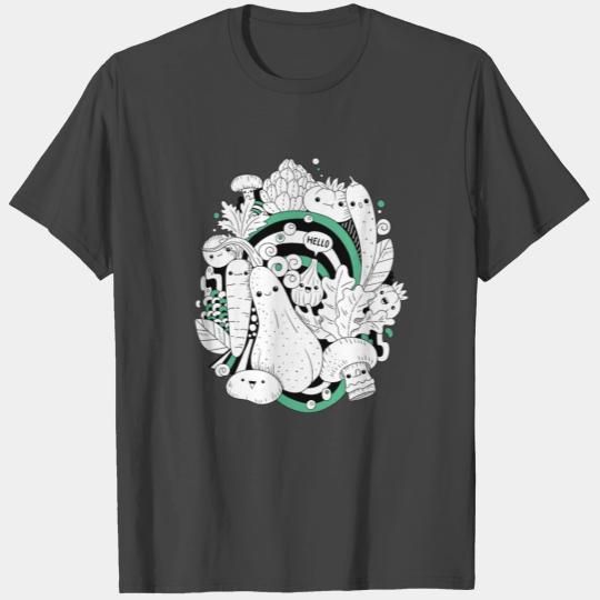 Cute Vegetable doodle kawaii T Shirts
