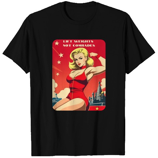 Funny Retro Bodybuilding Soviet Communism Humor T Shirts