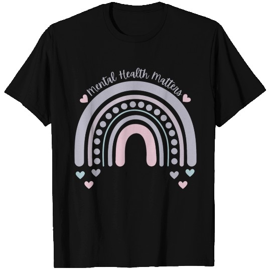 Mental Health Matters | Rainbow French Gray T Shirts