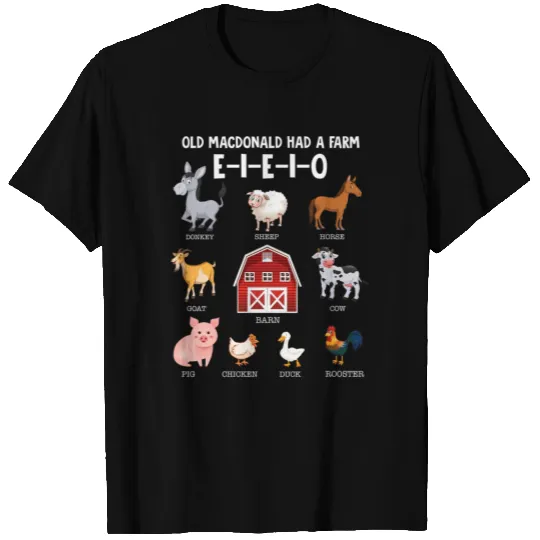 Toddler Farm Animals Old Macdonald Had A Farm T Shirts