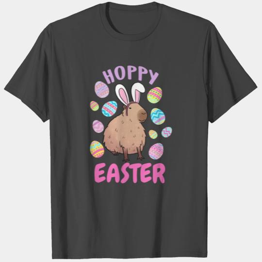 Hoppy Easter Cute Funny Capybara T Shirts