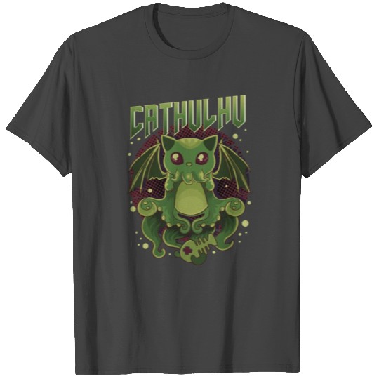 Cute Funny Cathulhu Kawaii Cat Cthulhu T Shirts