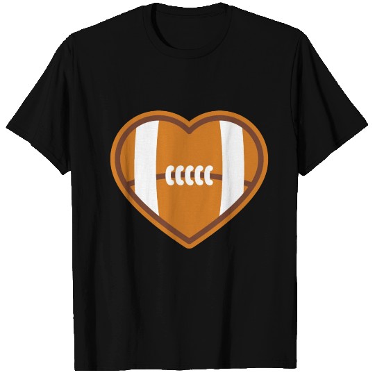 American football Player Love Heart T Shirts