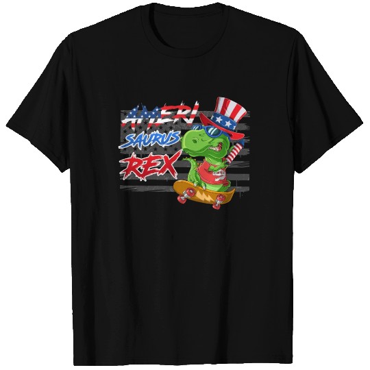 Amerisaurus Rex America Party Independence Day T Shirts
