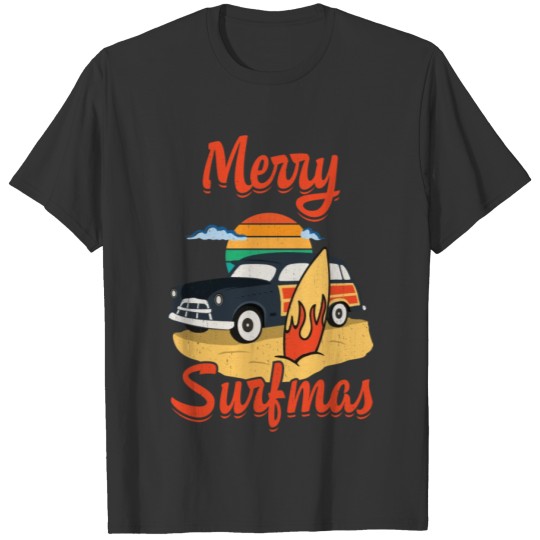 Merry Surfing Christmas Merry Surfmas T Shirts