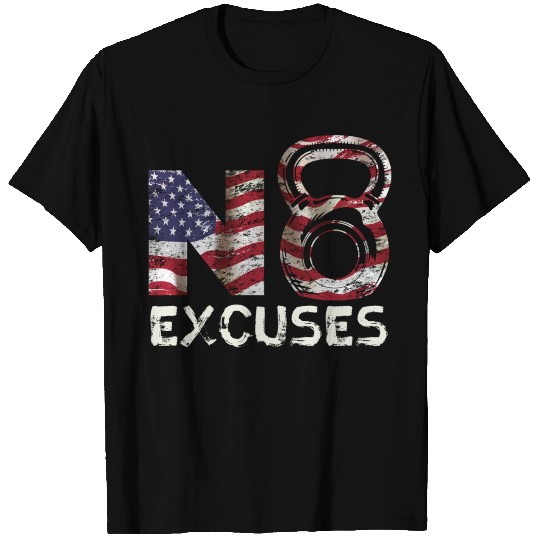 Patriotic 4th Of July Body Workout No Excuses T Shirts