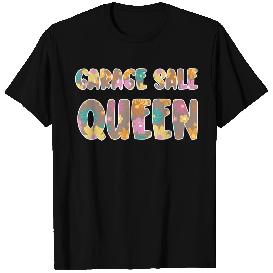 Garage Sale Queen brown floral T Shirts