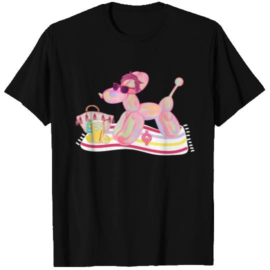 Summer Pink Balloon Dog T Shirts