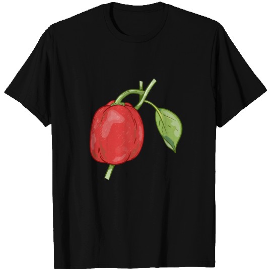 Red Pepper Vector Capsicum T Shirts