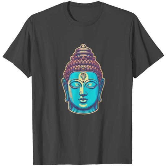 Blue Buddha Head T Shirts