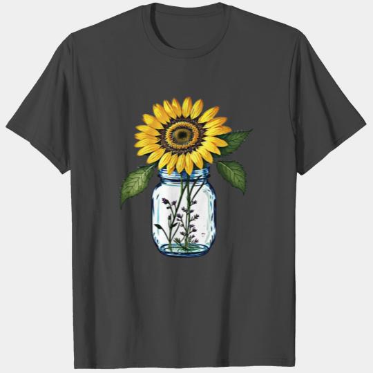 Bohemian sunflower jar. T Shirts